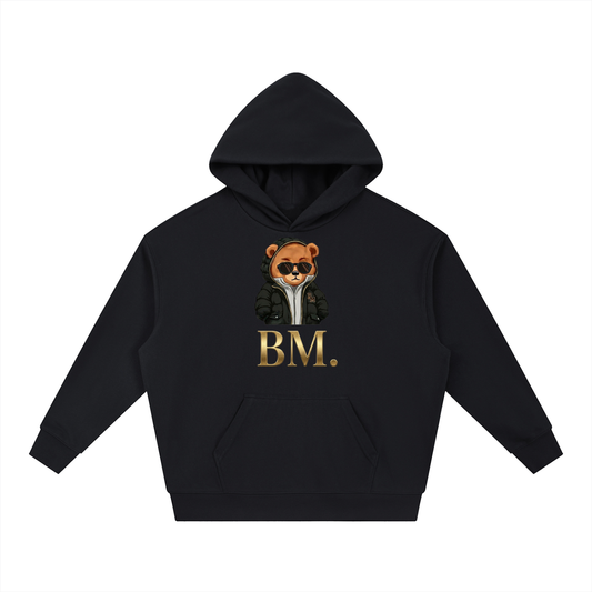 „STREET MASTER“ // BLACK PUFFER [V.1] – Heavyweight Hoodie