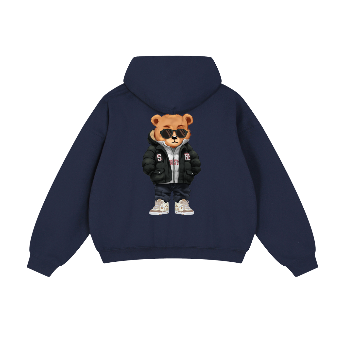 „STREET MASTER“ // BLACK PUFFER [V.1] – Heavyweight Hoodie