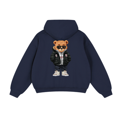 „STREET MASTER“ // BLACK PUFFER [V.1] – Heavyweight Hoodie